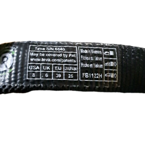 Teva Olowahu Slides Black Slip On Sandals Flip Flops 6840 Size 8 Womens Comfy - Picture 2 of 10